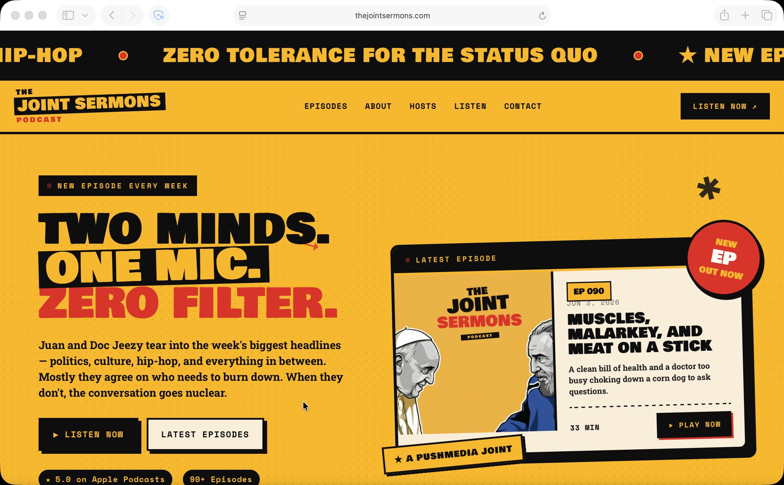The Joint Sermons Podcast website design - PushMedia